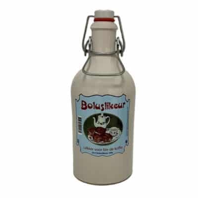 Boluslikeur 20% beugelkruik wit 50 cl etiket