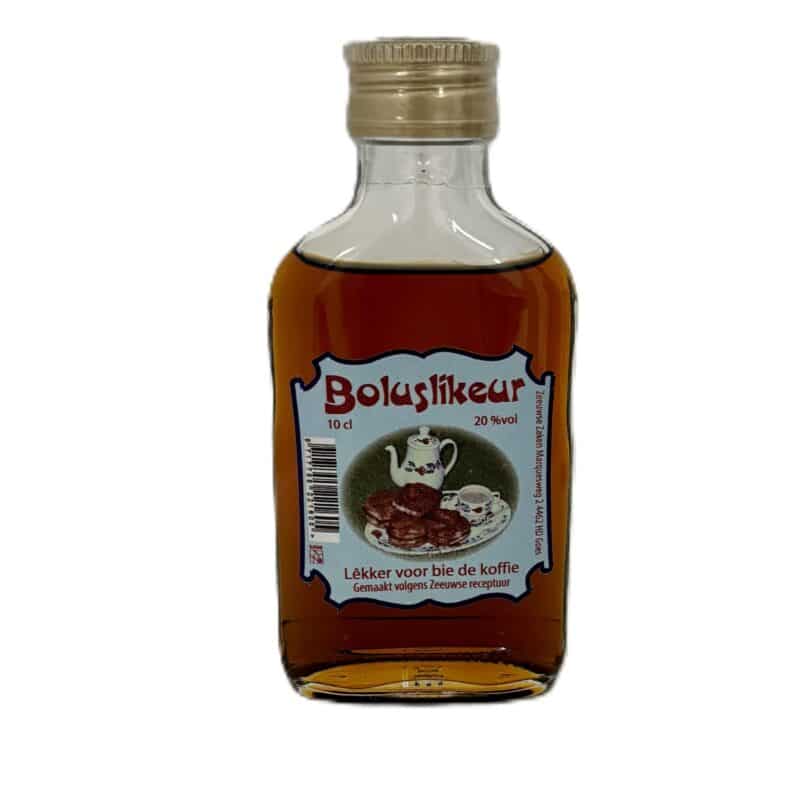 Boluslikeur 20% zakflacon 10 cl etiket