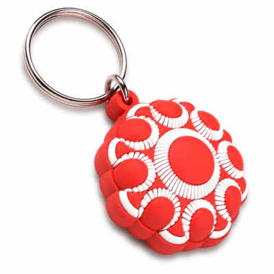 Sleutelhanger rubber Zeeuwse Knoop rood