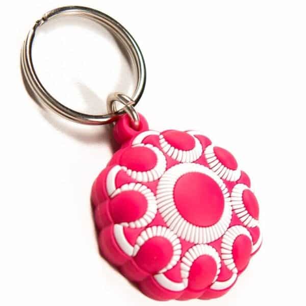 Sleutelhanger rubber Zeeuwse Knoop roze