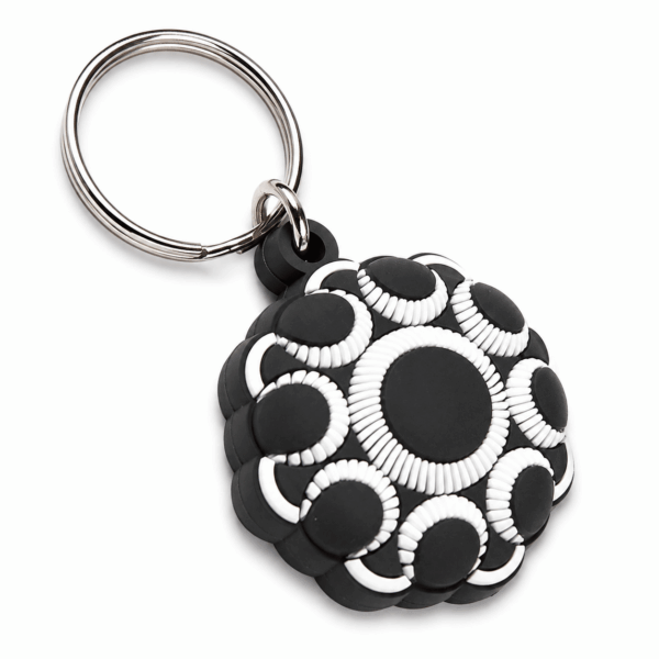 Sleutelhanger rubber Zeeuwse Knoop zwart