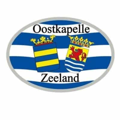 Sticker wapens Oostkapelle en Zeeland