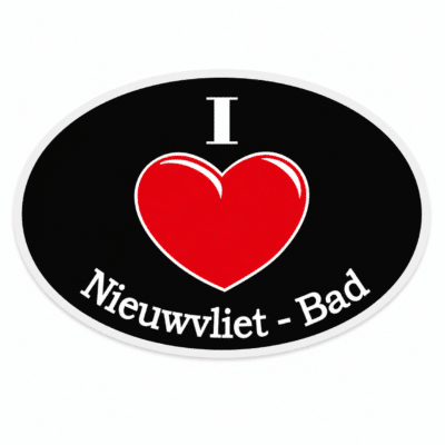 Sticker I Love Nieuwvliet-Bad
