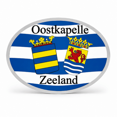 Sticker wapens Oostkapelle en Zeeland