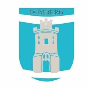 Sticker Wapen Domburg schildvorm