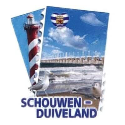 Postzegel magneet Schouwen-Duiveland