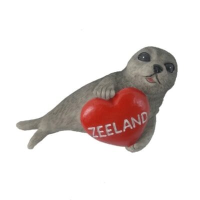 Zeehond Magneet met hartje Zeeland