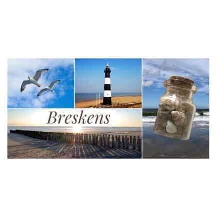 Epoxy magneet Breskens met flesje zand ZO 1 Epoxy magneet Breskens met flesje zand ZO