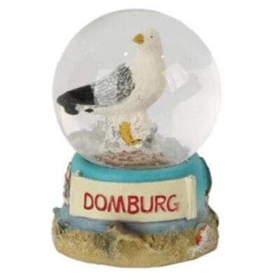 Glasbol Domburg met meeuw