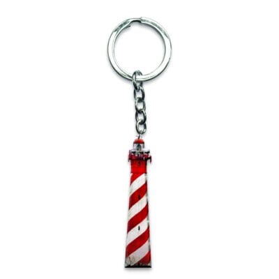 Sleutelhanger hout vuurtoren Haamstede