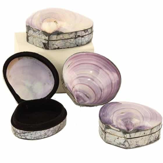 Byoux kistje schelp paars 1 Byoux kistje schelp paars