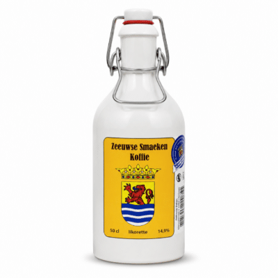 Zeeuwse Smaeken Koffie 14,9% beugelkruik 50cl etiket