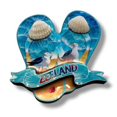 Magneet Slipper met Schelpen Zeeland