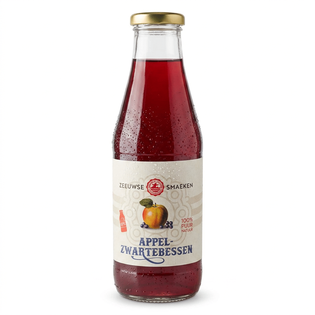 Zeeuwse Smaeken Appel Zwartebessensap 75cl.