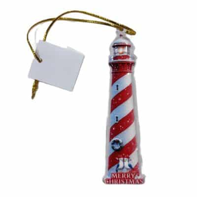 Kersthanger Vuurtoren Rood Wit