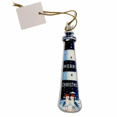 Kersthanger Vuurtoren Zwart Wit