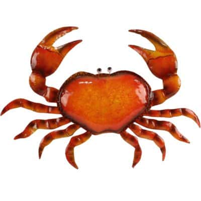 Decoratie Metalen krab 50 cm