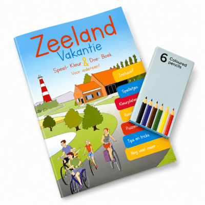 Zeeland vakantieboek verpakt met potloodjes